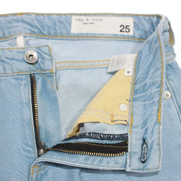 Rag & Bone NWT Low Rise Boyfriend Jeans Size 25 US Dre Featherweight Blue Denim